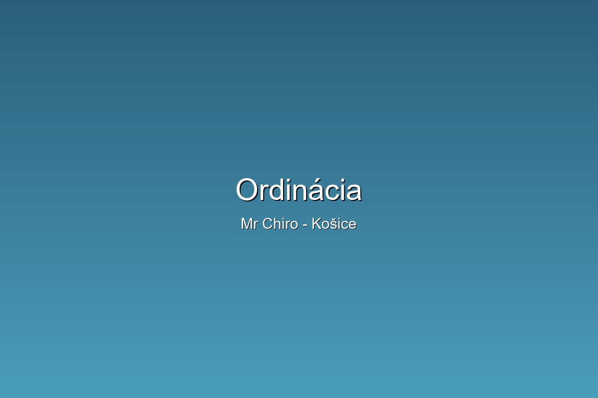 Mr Chiro ordinácia